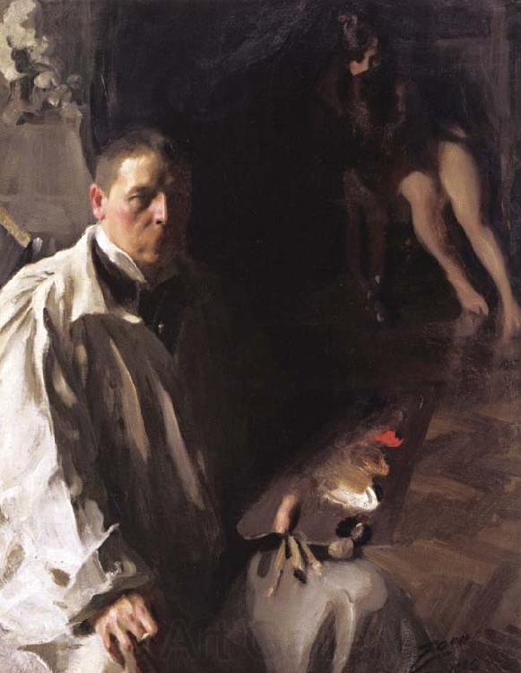 Anders Zorn Self-Portrait with Model (nn02) Germany oil painting art